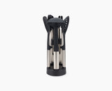 Elevate™ Fusion 5-piece Stainless-steel Utensil Set with Compact Stand