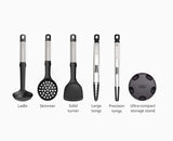 Elevate™ Fusion 5-piece Stainless-steel Utensil Set with Compact Stand