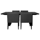 Catherine 5-Piece Rectangular Dining Table Set Black