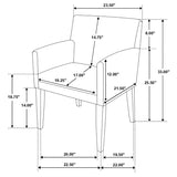 Catherine 5-Piece Rectangular Dining Table Set Black