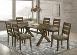 Alston 7-Piece Rectangular Dining Table Set Knotty Nutmeg