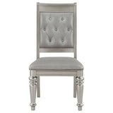 Bling Game Dining Side Chair Metallic Platinum (Set of 2)