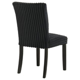 Dermott Upholstered Parson Dining Side Chair Black (Set of 2)