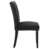 Dermott Upholstered Parson Dining Side Chair Black (Set of 2)