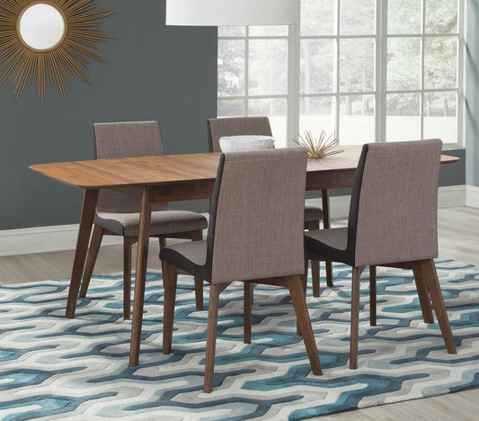 Redbridge 5-Piece Rectangular Dining Set – Natural Walnut