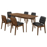 Redbridge Rectangular 7-Piece Dining Set – Natural Walnut