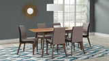 Redbridge 7-Piece Rectangular Dining Set Natural Walnut