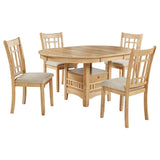 Lavon Oval 60-inch Wood Extension Leaf Dining Table Light Oak