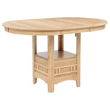 Lavon 5-piece Oval Counter Height Extension Dining Set - Light Oak
