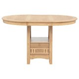 Lavon 5-piece Oval Counter Height Extension Dining Set - Light Oak