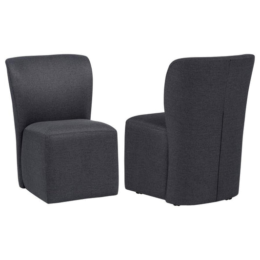 Jaelynn Upholstered Parsons Dining Side Chair - Charcoal (Set of 2)