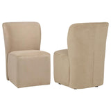 Jaelynn Upholstered Parsons Dining Side Chair - Tan (Set of 2)