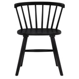 Jeffries Windsor Wood Dining Side Chair Black (Set of 2)