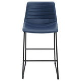 Zuni Faux Leather Upholstered Counter Chair Blue (Set of 2)