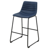 Zuni Faux Leather Upholstered Counter Chair Blue (Set of 2)