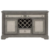 Cresswell 2-Door 3-Drawer Wine Storage Buffet – Weathered Taupe