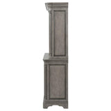 Cresswell 2-Door 3-Drawer Buffet and Hutch – Weathered Taupe