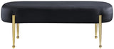 Gia Luxurious Contemporary Bench with Glamorous Gold Metal Legs - Perfect for Any Entryway or Bedroom