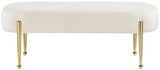 Gia Luxurious Contemporary Bench with Glamorous Gold Metal Legs - Perfect for Any Entryway or Bedroom