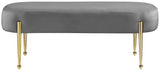 Gia Luxurious Contemporary Bench with Glamorous Gold Metal Legs - Perfect for Any Entryway or Bedroom