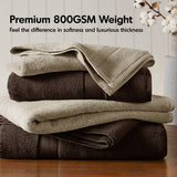 Antibacterial Spa-Like 8-Piece Bathroom Towel Set, Brown