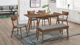 Alfredo 6-Piece Butterfly Leaf Dining Set – Natural Walnut