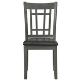 Lavon 5-piece Oval Extension Leaf Dining Set Medium Grey