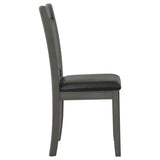 Lavon Wood Dining Side Chair Black and Medium Grey (Set of 2)