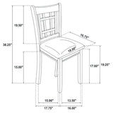 Lavon Wood Dining Side Chair Black and Medium Grey (Set of 2)