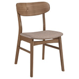 Dortch 5-Piece Oval Dining Set with Upholstered Chairs Walnut