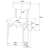 Dortch 7-Piece Oval Dining Set with Upholstered Chairs Walnut