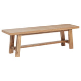 Middleton 60-inch Wood Backless Dining Bench Natural Brown