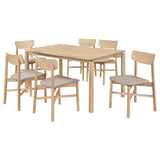 Parkridge 7-Piece 59-Inch Wood Dining Set White Washed