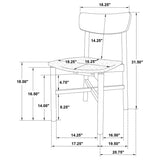 Parkridge 7-Piece 59-Inch Wood Dining Set White Washed