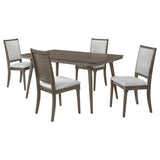 Onslow 5-Piece 59-Inch Rectangular Dining Set Dark Brown