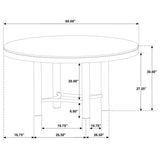 Arini 5-Piece Round Dining Room Table Set Sand Wash