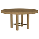 Arini 7-Piece Round Dining Table Set Sand Wash and Black