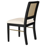 Arini 7-Piece Round Dining Table Set Sand Wash and Black