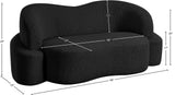 Principessa Boucle Fabric Loveseat