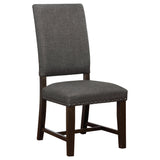 Twain Upholstered Dining Side Chair Warm Grey (Set of 2)