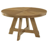 Danvers 5-Piece Dining Table Set Brown Oak and Latte