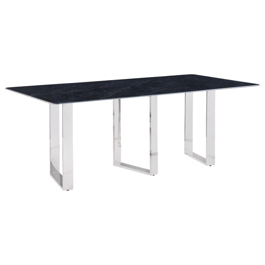 Desden 79-Inch Rectangular Sintered Stone Dining Table Grey