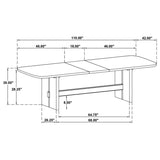 Kailani 7-Piece Rectangular Wood Dining Table Set Beige Oak
