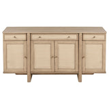 Kailani 4-door Cane Sideboard Buffet Cabinet Beige Oak