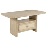 Kailani 7-Piece Wood Counter Height Dining Set Beige Oak