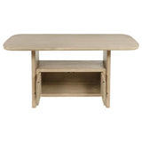 Kailani 7-Piece Wood Counter Height Dining Set Beige Oak
