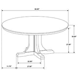 Hartville 5-Piece Round Dining Table Set Natural Light Brown