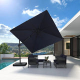 PURPLE LEAF Best Value Cantilever Patio Umbrella with Left-Right Tilt and 360° Swivel Outdoor Umbrellas