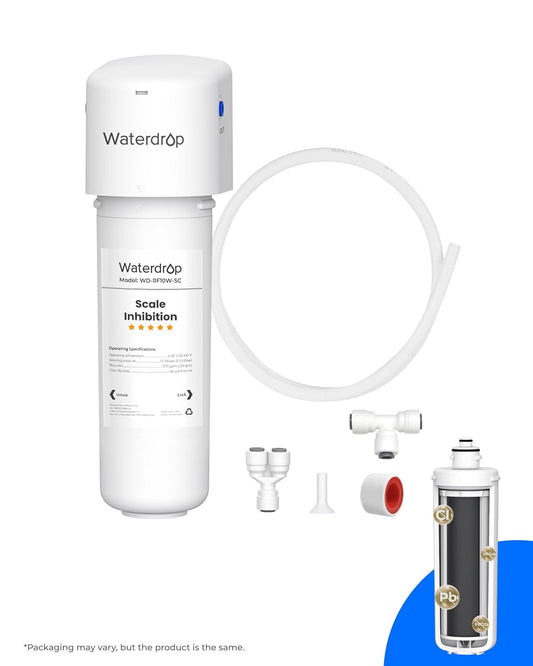Waterdrop 10UE-SC Under Sink Water Filter for Instant Hot and Cold Water Dispenser System, Anti-Scaling, Reduces PFAS, PFOA/PFOS, Lead, Chlorine, Bad Taste & Odor, 11000 Gallons