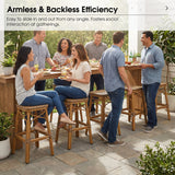 PURPLE LEAF Outdoor Bar Stools Set of 2 Rattan Patio Tall Bar Chairs Aluminum Frame with Back Barstools for Kitchen Garden Backyard Bistros Restaurant